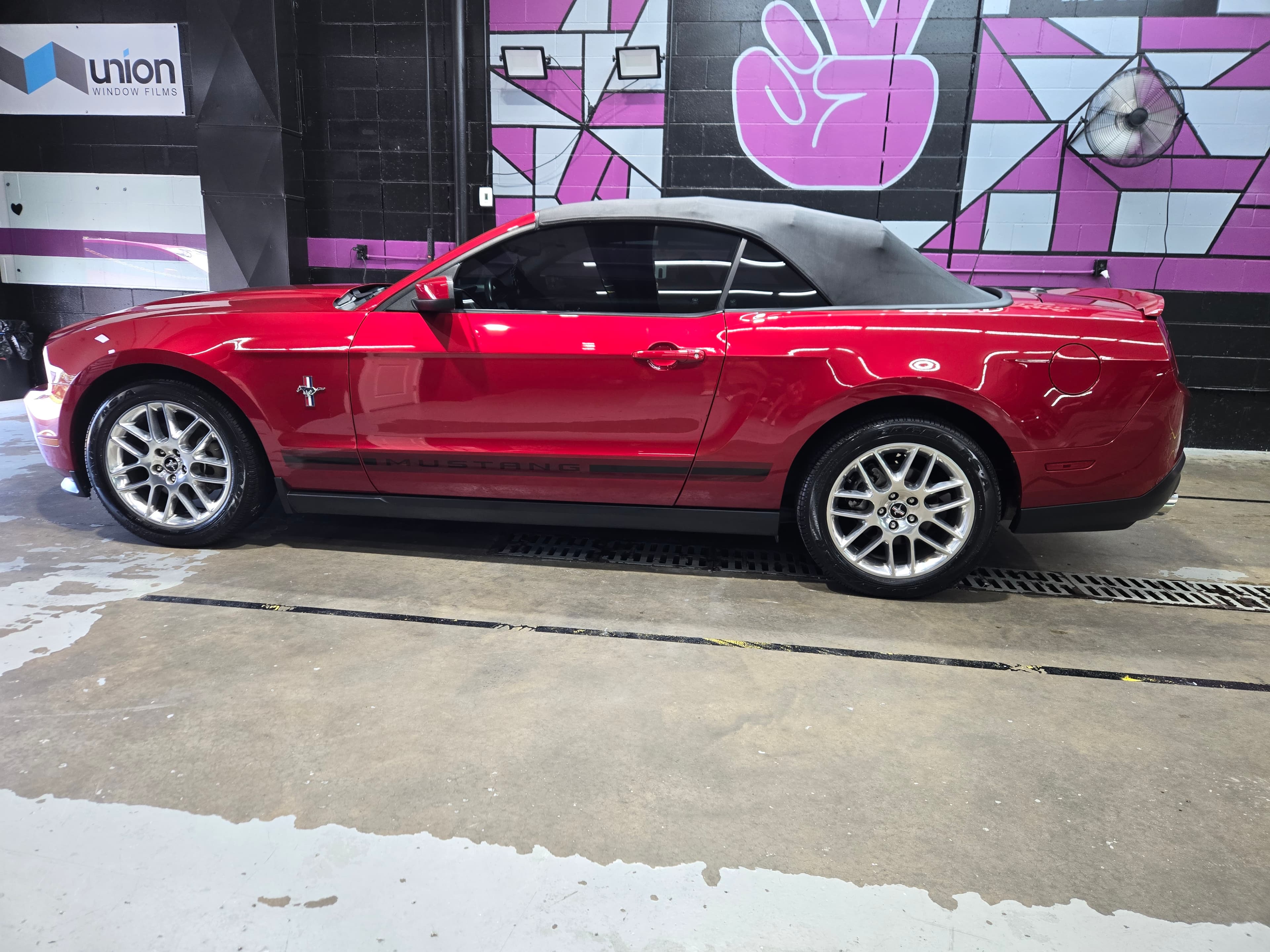 Vehicle being detailed in the studio